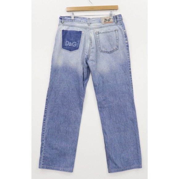 Dolce and Gabbana Jeans Men Distressed Blue Flags Size 36 W34 L 28.5 Soccer? - Picture 5 of 16